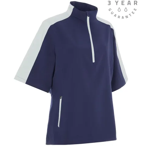 ProQuip Paige LADIES Half Sleeve Waterproof Navy/Silver
